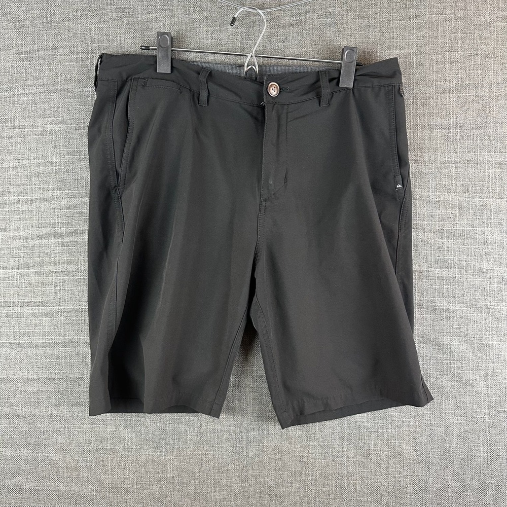 Quiksilver Amphibian Shorts Black 4 Way Stretch Walkshorts‎ Mens Size 34